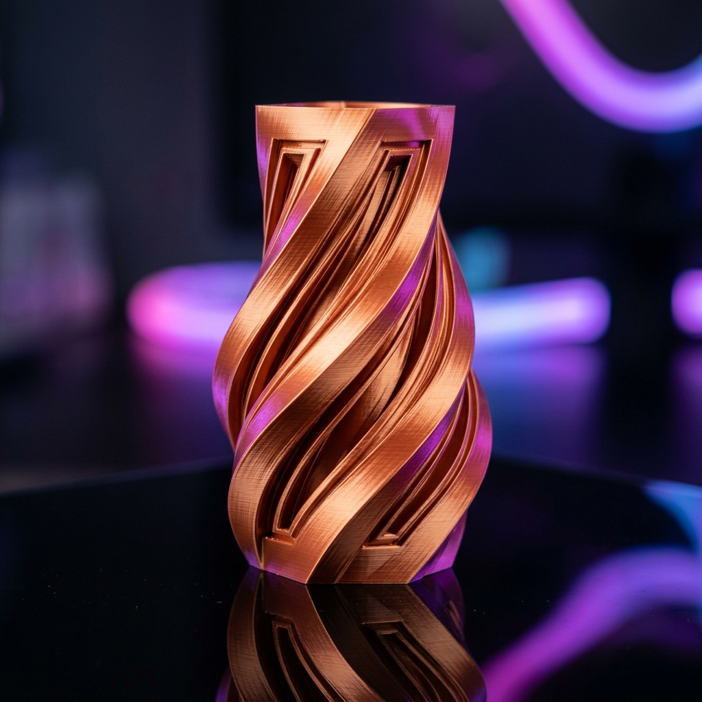 Vaso Geométrico ReMolda 3D Cobre Silk